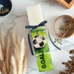 Φωτιστικό Οριζόντιο με Σχέδιο Ποδόσφαιρο και Premium Λαμπάδα