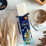 Φωτιστικό Οριζόντιο με Σχέδιο Αστροναύτη και Premium Λαμπάδα