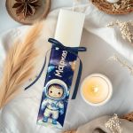 Πασχαλινή Λαμπάδα Παιδική Πλακέ με Σχέδιο Αστροναύτης