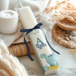 Πασχαλινή Παιδική Πλακέ Λαμπάδα με Σχέδιο Δεινόσαυρος