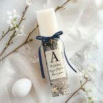 Πασχαλινή Λαμπάδα Πλακέ με Αφιέρωση, Premium Δώρο Πάσχα