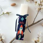 Λαμπάδα Πλακέ για Παιδιά με Σχέδιο Διαστημόπλοιο