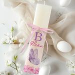 Premium Παιδική Πλακέ Λαμπάδα με Σχέδιο Πεταλούδα