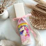 Φωτιστικό Οριζόντιο με Σχέδιο Μονόκερο και Premium Λαμπάδα