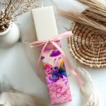 Φωτιστικό Οριζόντιο με Σχέδιο Πεταλούδα και Premium Λαμπάδα