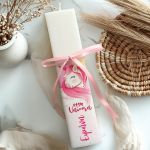 Πασχαλινή Παιδική Λαμπάδα Πλακέ με Σχέδιο Φούξια Μονόκερος