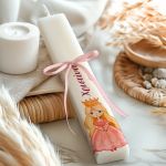 Χειροποίητη Λαμπάδα Πλακέ για Παιδιά με Σχέδιο Πριγκίπισσα