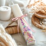 Παιδική Λαμπάδα Πλακέ Πάσχα με Θέμα Μονόκερος με Μπαλόνια