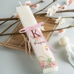 Πασχαλινό Δώρο Παιδική Πλακέ Λαμπάδα με Σχέδιο Κύκνο