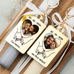 Μπρελόκ Κλειδιών Golden Mirror με Φωτογραφία και 2 Λαμπάδες