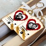 2 Λαμπάδες με Μπρελοκ Κλειδιών Golden Mirror, Δώρο για Ζευγάρι