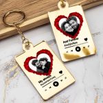 2 Λαμπάδες με Μπρελοκ Κλειδιών Golden Mirror, Δώρο για Ζευγάρι