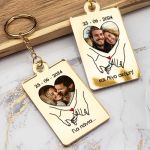 Μπρελόκ Κλειδιών Golden Mirror με Φωτογραφία και 2 Λαμπάδες