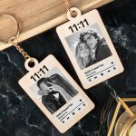 2 Λαμπάδες με Μπρελοκ Κλειδιών Ξύλινες, Δώρο για Ζευγάρι