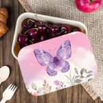 Σετ 3 Δώρα Purple Butterfly - Παγούρι, Δοχείο Φαγητού & Λαμπάδα