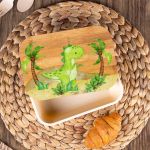 Σετ 3 Δώρα Green Dino - Παγούρι, Δοχείο Φαγητού & Λαμπάδα