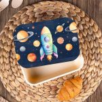 Σετ 3 Δώρα Space Rocket - Παγούρι, Δοχείο Φαγητού & Λαμπάδα
