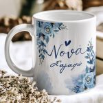 Σετ 3 Δώρα για Νονά - Τσαντάκι Εκρού, Κούπα & Μπρελόκ