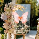 Πινακίδα Καλωσορίσματος Βάφτισης με Σχέδιο Πεταλούδα