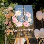 Ταμπέλα Καλωσορίσματος Βάπτισης με Σχέδιο Garden Theme