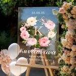 Ταμπέλα Καλωσορίσματος Βάπτισης με Σχέδιο Garden Theme