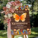 Διακοσμητική Πινακίδα Βάπτισης με Σχέδιο Butterfly
