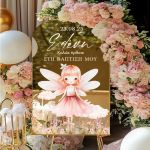 Διακοσμητική Ταμπέλα Βάπτισης με Fairytale Design