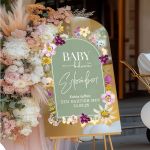 Πινακίδα Διακόσμησης Βάπτισης με Όμορφο και Κομψό Design
