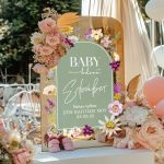 Πινακίδα Διακόσμησης Βάπτισης με Όμορφο και Κομψό Design