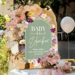 Πινακίδα Διακόσμησης Βάπτισης με Όμορφο και Κομψό Design