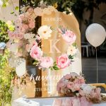 Διακοσμητική Ταμπέλα Βάπτισης με Σχέδιο Garden Theme
