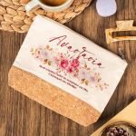 Σετ 2 Δώρα για Νονά, Εξατομικευμένο Νεσεσέρ με Φελλό & Κούπα