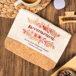 Σετ 2 Δώρα για Μητέρα, Εκρού Τσαντάκι με Φελλό & Κούπα