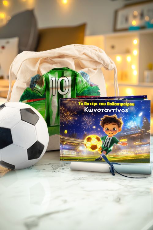 Σετ 3 Δώρα Πράσινο Πάσχα - Παραμύθι, Σάκος & Λαμπάδα