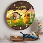 Ρολόι Τοίχου Παιδικό με Φωτογραφία & Premium Λαμπάδα