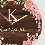 Παιδικό Ρολόι Τοίχου με Premium Λαμπάδα & Σχέδιο Τριαντάφυλλα