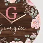 Παιδικό Ρολόι Τοίχου με Premium Λαμπάδα & Σχέδιο Λουλούδια