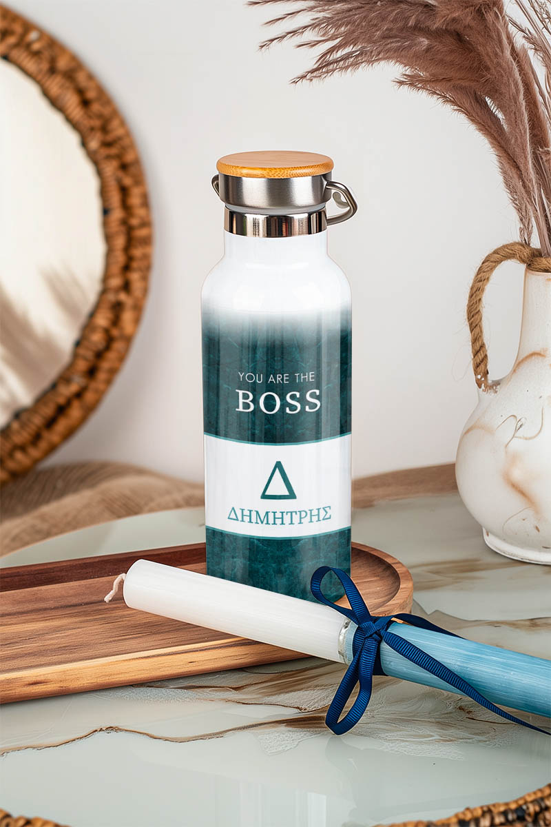 Παγούρι με Σχέδιο Μίνιμαλ & Premium Λαμπάδα