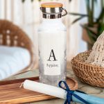 Θερμός με Σχέδιο Γκρι Μάρμαρο & Premium Λαμπάδα