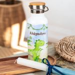 Παγούρι Παιδικό με Σχέδιο Δεινοσαυράκι & Premium Λαμπάδα