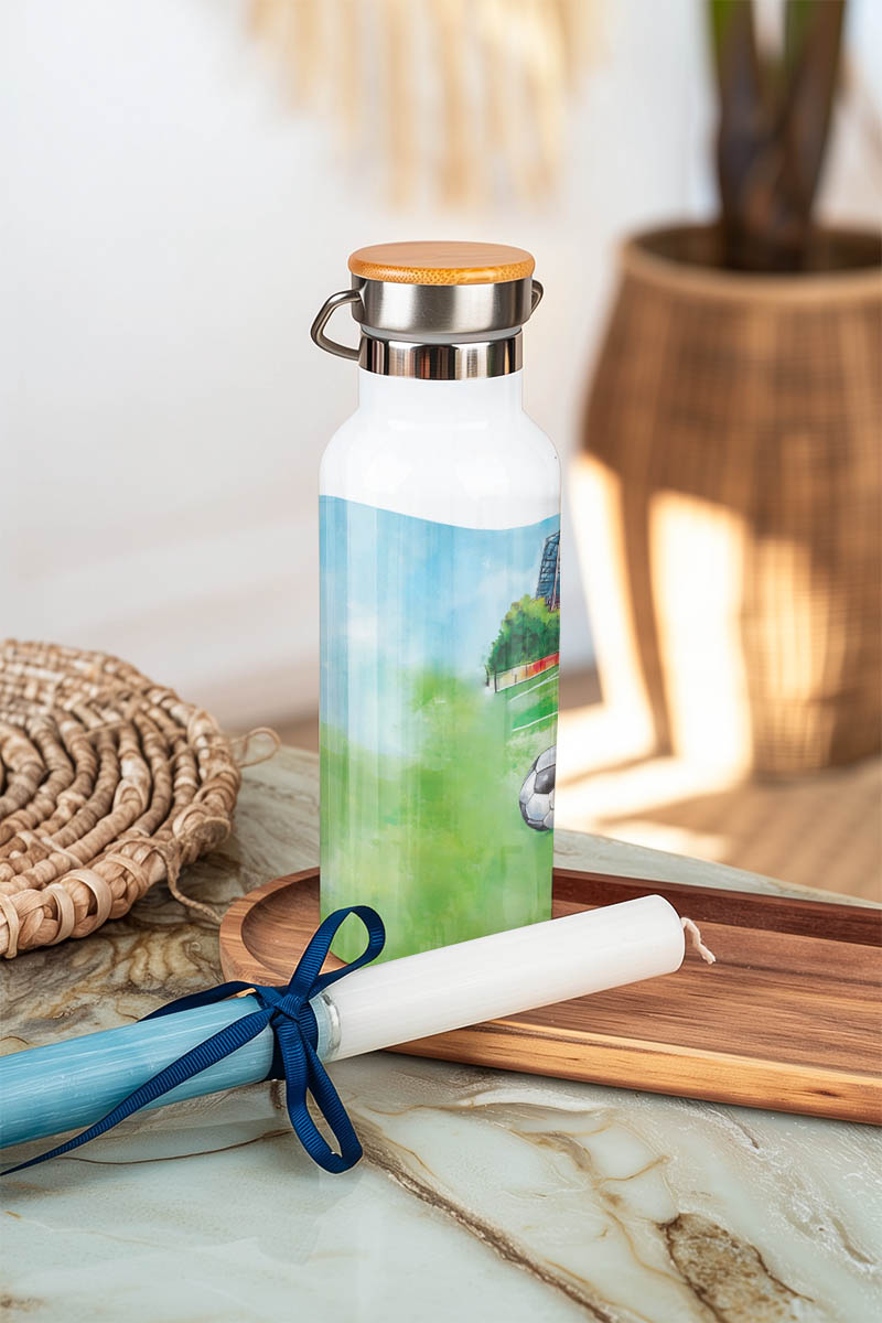 Παιδικό Παγούρι με Θέμα Κίτρινη Φανέλα & Premium Λαμπάδα