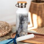 Θερμός με Σχέδιο Γκρι Μάρμαρο & Premium Λαμπάδα