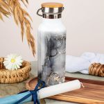 Θερμός με Σχέδιο Γκρι Μάρμαρο & Premium Λαμπάδα