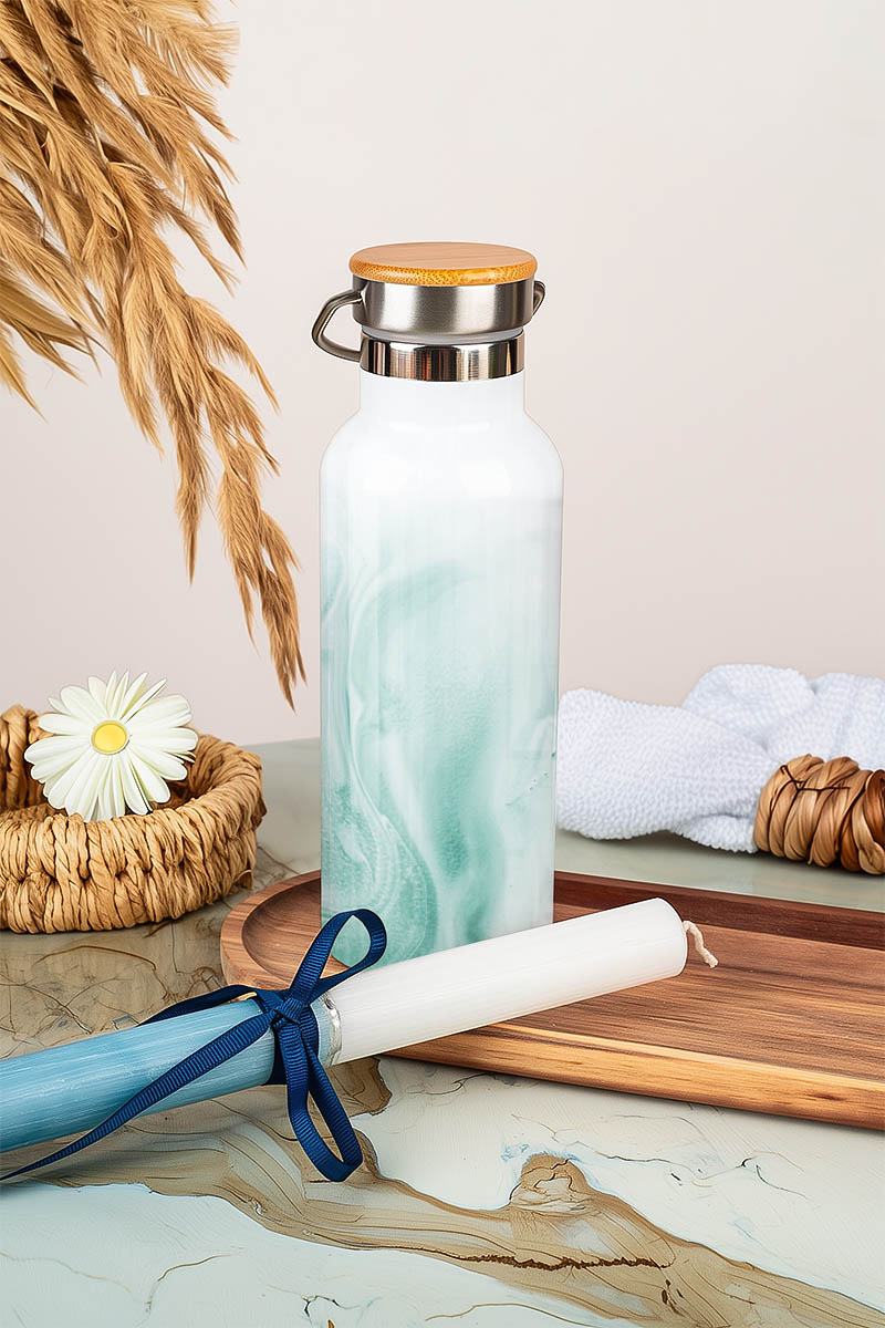 Παγούρι με Σχέδιο Minimal Pattern & Premium Λαμπάδα