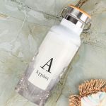 Θερμός με Σχέδιο Γκρι Μάρμαρο & Premium Λαμπάδα