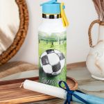 Θερμός με Καλαμάκι σε Σχέδιο Football & Premium Λαμπάδα