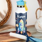 Σετ 3 Δώρα Space Rocket - Παγούρι, Δοχείο Φαγητού & Λαμπάδα