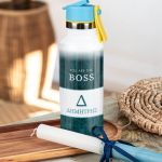 Παγούρι με Καλαμάκι σε Σχέδιο Minimalist & Premium Λαμπάδα