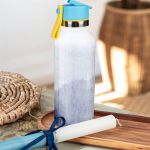 Θερμός με Καλαμάκι σε Σχέδιο Blue Pattern & Premium Λαμπάδα