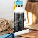 Παγούρι με Καλαμάκι σε Σχέδιο Black Rock & Premium Λαμπάδα